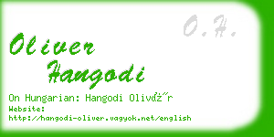 oliver hangodi business card